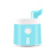 心生加湿器ミネエフ家庭用静音运転リーヴ妊娠中の赤ちゃん空気清浄器小型ミネラルウォータボックスボックス置き加湿器携帯帯アロマ创意风信蓝